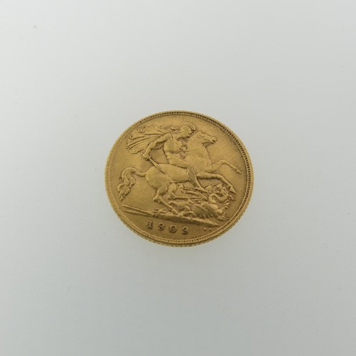 256 - An Edwardian gold Half Sovereign, dated 1909.