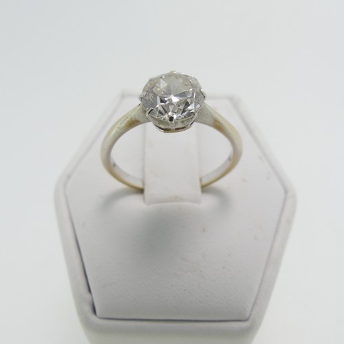 4 - A diamond solitaire Ring, the circular stone approx. 1.25ct, eight claw set in 18ct white gold and p... 