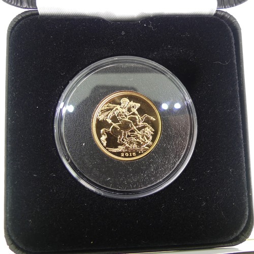 220 - An Elizabeth II gold Sovereign, dated 2015, in Jubilee Mint presentation case with certificate.... 