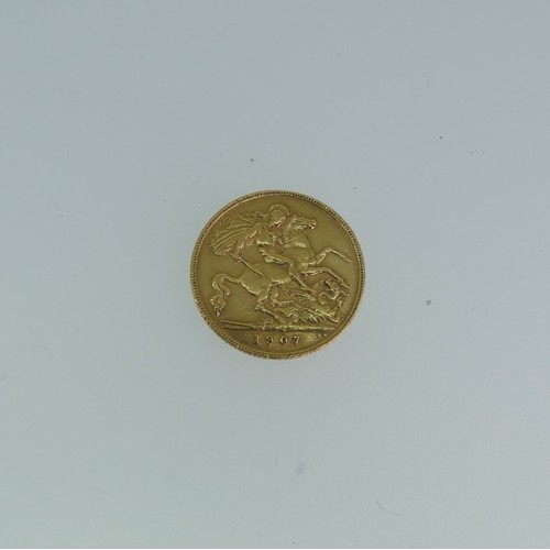 233 - An Edwardian gold Half Sovereign, dated 1907.