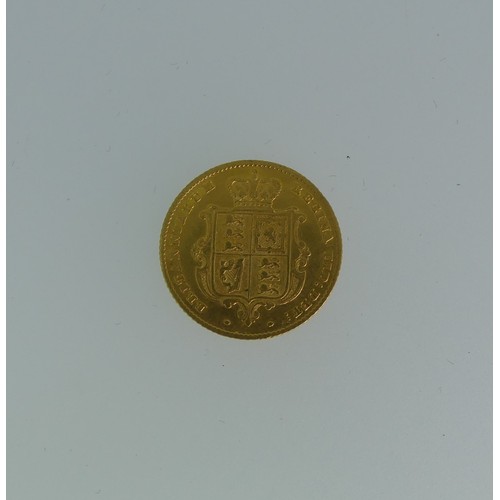 245 - A Victorian gold Half Sovereign, dated 1853, with shield reverse.