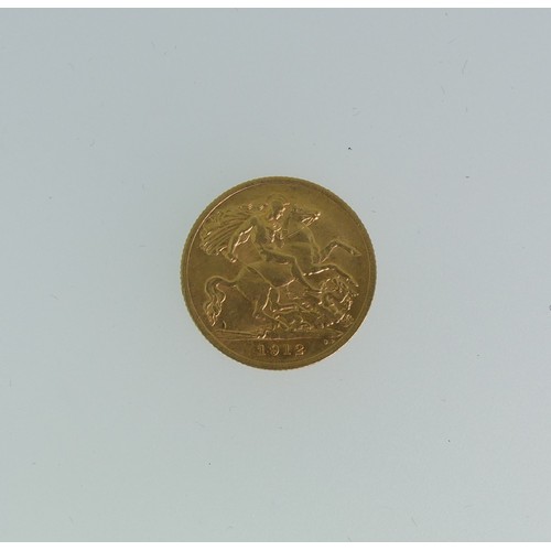 249 - A George V gold Half Sovereign, dated 1912.