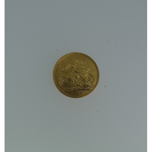 261 - A George V gold Half Sovereign, dated 1915, Sydney mint mark.