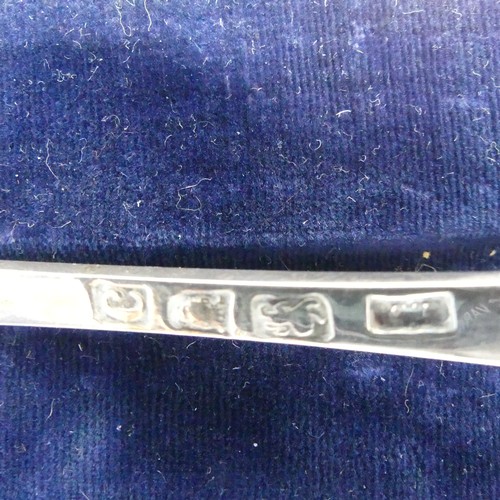 337 - A near matched pair of George II Old English pattern Table Spoon, one by John Jones, hallmarked Lond... 