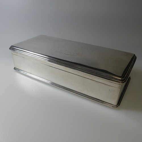 292 - An Edwardian silver Cigarette Box, by Goldsmiths & Silversmiths Co Ltd., hallmarked London, 1903... 