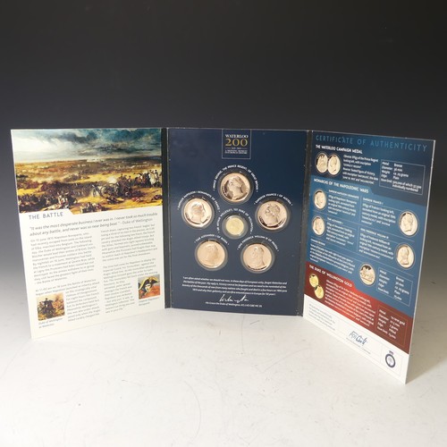 216 - The Battle of Waterloo 1815-2015 200th Anniversary Coin Collection, comprising five bronze commemora... 