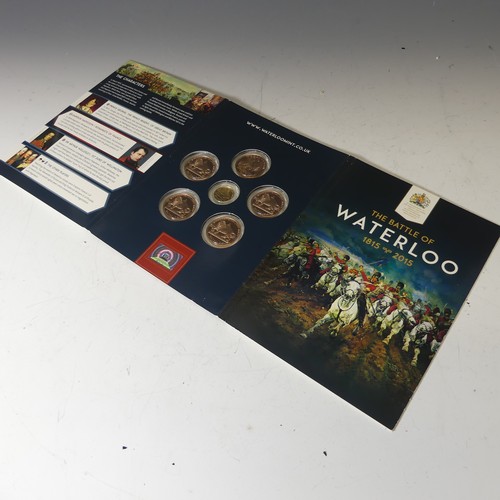 216 - The Battle of Waterloo 1815-2015 200th Anniversary Coin Collection, comprising five bronze commemora... 