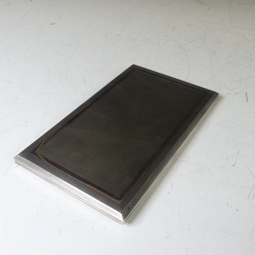 330 - A George VI silver Cigarette Case, by W H Manton Ltd., hallmarked Birmingham, 1951, of rectangular f... 