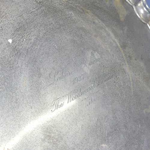 263 - An Edward VIII silver Waiter, by Barker Brothers Silver Ltd., hallmarked Birmingham 1936, of circula... 