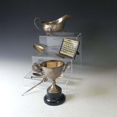 273 - A George V silver two handled Trophy Cup, hallmarked Birmingham 1935, in the Art Deco style, with la... 