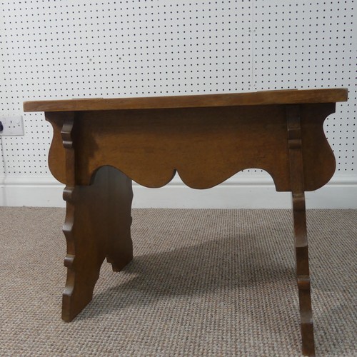 257 - An Arts and Crafts oak stool by Waring and Gillow, with hinged seat, Waring and Gillow Lancashire fa... 