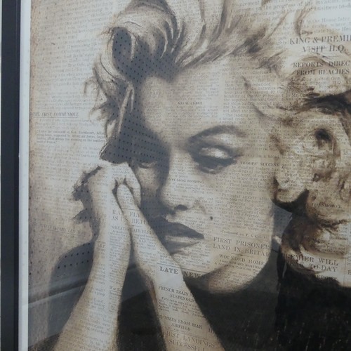 177 - Marilyn Monroe interest; a signed limited edition print, 453/850, by Gordon King, 38cm x 55cm, and a... 