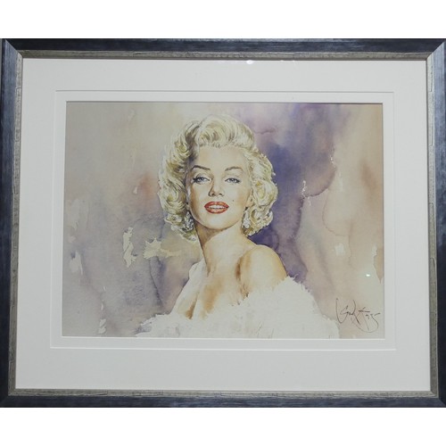 177 - Marilyn Monroe interest; a signed limited edition print, 453/850, by Gordon King, 38cm x 55cm, and a... 