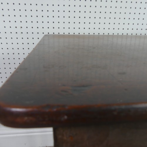 261 - A Georgian mahogany Side Table with a single frieze drawer on turned legs to pad feet, W 78.5 cm x H... 