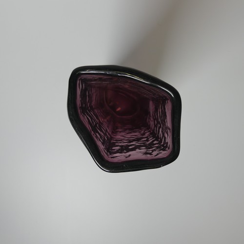 22 - A Geoffrey Baxter for Whitefriars 'Cucumber' Vase, in aubergine purple colour, H 30cm.... 