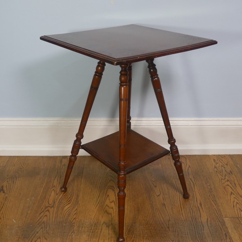 243 - A 20thC mahogany Arts and Crafts style occasional table, together with another of a similar size, (L... 