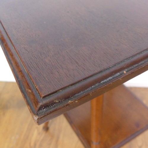 243 - A 20thC mahogany Arts and Crafts style occasional table, together with another of a similar size, (L... 