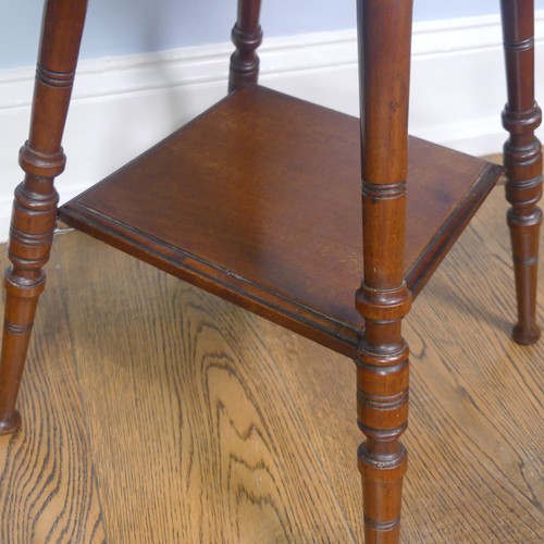 243 - A 20thC mahogany Arts and Crafts style occasional table, together with another of a similar size, (L... 