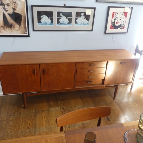 272 - A 1960s retro G-Plan Teak              'Brasilia' Sideboard, in the Danish style, with four central ... 