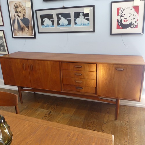 272 - A 1960s retro G-Plan Teak              'Brasilia' Sideboard, in the Danish style, with four central ... 