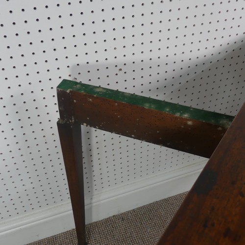 275 - A Victorian mahogany serpentine fold over Card Table, on square tapering legs, signs of woodworm on ... 