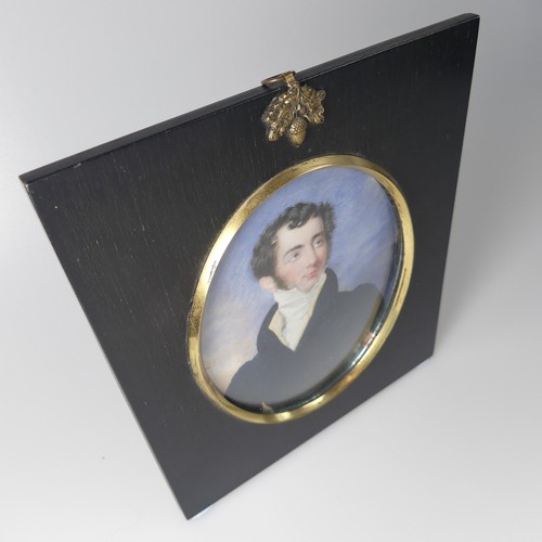 152 - Circle of Alfred Edward Chalon, RA (British, 1780-1860), Portrait Miniature of a Gentleman wearing n... 