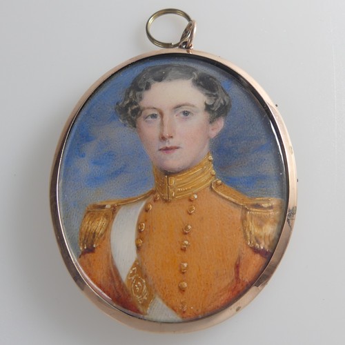 157 - Alfred Edward Chalon (British, 1780-1860), Portrait Miniature of a young Officer of the 33rd Regimen... 