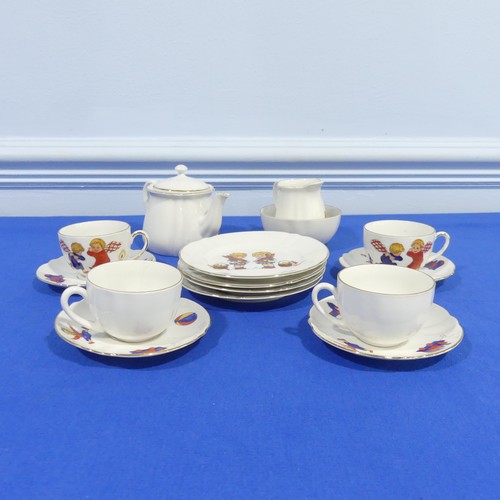 71 - A Bavarian porcelain child's Tea Set, to comprise four Tea Cups and Saucers, Teapot, etc. 15 pieces ... 