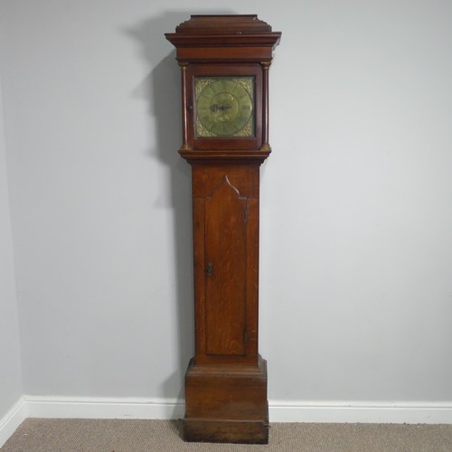 226 - A George III oak thirty-hour Longcase Clock by John. Glazebrook, Mansfield, with 9 inch circular bra... 