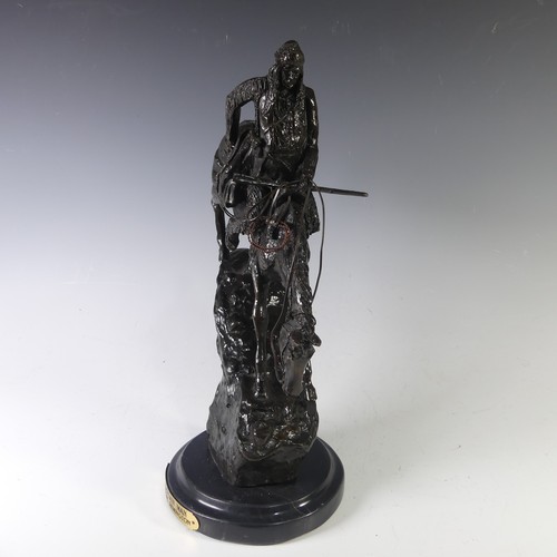 212 - After Frederick Remington (American, 1861-1909), The Mountain Man, patinated bronze of a native Amer... 