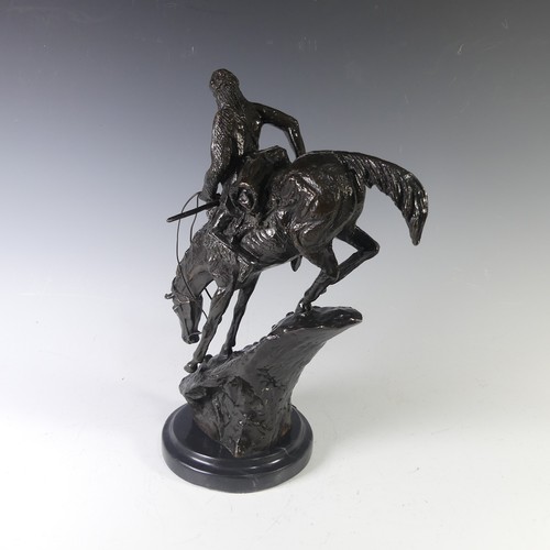 212 - After Frederick Remington (American, 1861-1909), The Mountain Man, patinated bronze of a native Amer... 