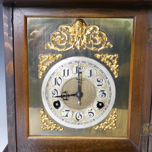 232 - A late 19th century German walnut and gilt-brass mounted Mantel Clock and 'Symphonica Harmonie' Musi... 