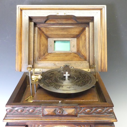 232 - A late 19th century German walnut and gilt-brass mounted Mantel Clock and 'Symphonica Harmonie' Musi... 