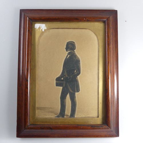 275 - Frederick Frith (1819-1871), Silhouette portrait of a Gentleman in Top Hat, cut-out silhouette portr... 