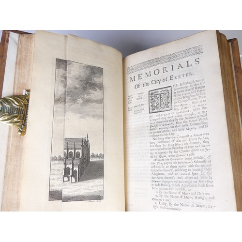 44 - Izacke (Richard); 'Remarkable Antiquities of the City of Exeter', second edition, printed for EDW. S... 