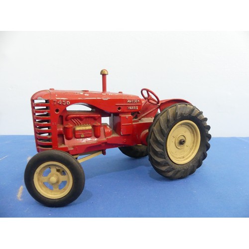 427 - A Lesney Massey-Harris 745 D metal Tractor, together with a Chad Valley Fordson Major Tractor, with ... 