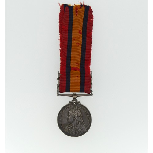 102 - A Queen's South Africa medal, three clasps, Cape Colony, Transvaal and Wittebergen, awarded to Pte. ... 