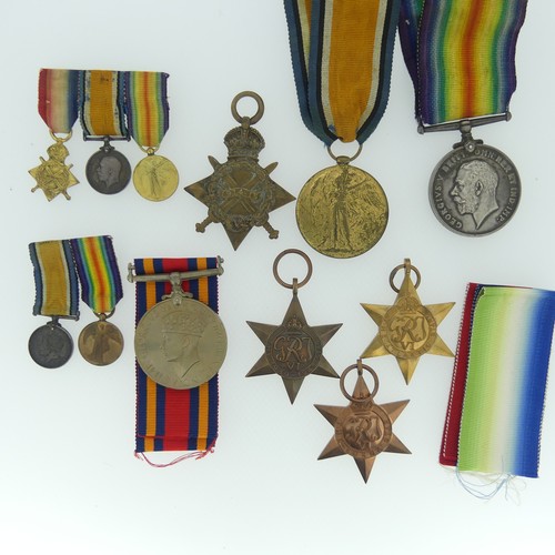 98 - A W.W.I trio of Medals, 1914-15 Star, British War Medal and Victory Medal, awarded to E. C. Mackenzi... 