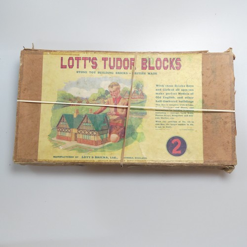 431 - Lott's Bricks - Solid Stone Building Bricks, six boxed seats, 2, 2A, 3A, 4A, Tudor Blocks 2, and Ser... 