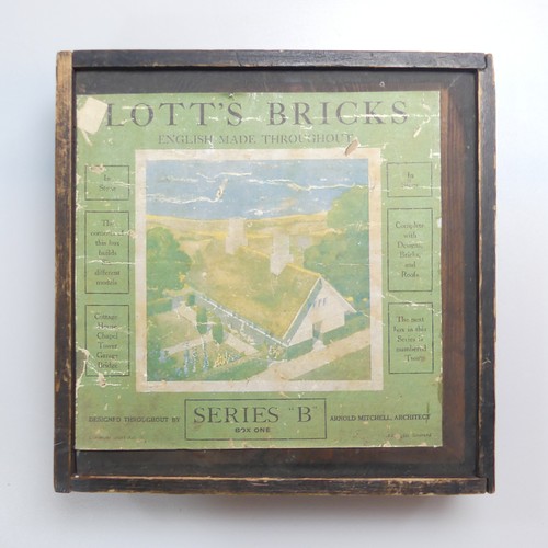 431 - Lott's Bricks - Solid Stone Building Bricks, six boxed seats, 2, 2A, 3A, 4A, Tudor Blocks 2, and Ser... 