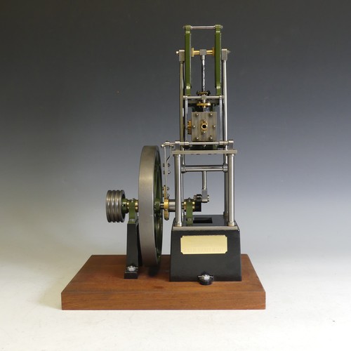 470 - A Stuart Turner James Coombes ‘table’ engine, finely built with 7 inch flywheel and grooved pulley t... 