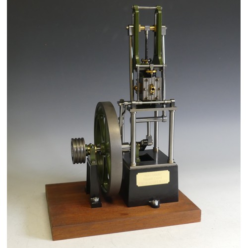 470 - A Stuart Turner James Coombes ‘table’ engine, finely built with 7 inch flywheel and grooved pulley t... 