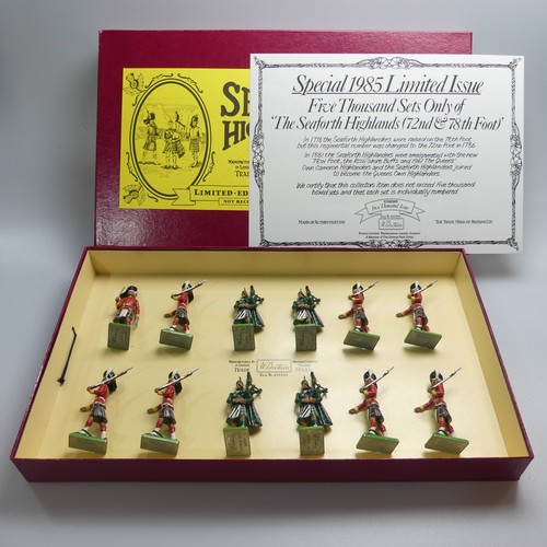 451 - Britains, Three Limited Edition Sets: Set 5183 Cameron Highlanders, no. 0666 of 3000, Set 5185 Seafo... 