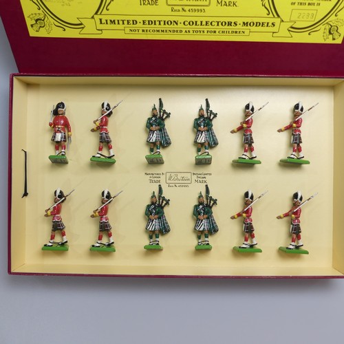 451 - Britains, Three Limited Edition Sets: Set 5183 Cameron Highlanders, no. 0666 of 3000, Set 5185 Seafo... 