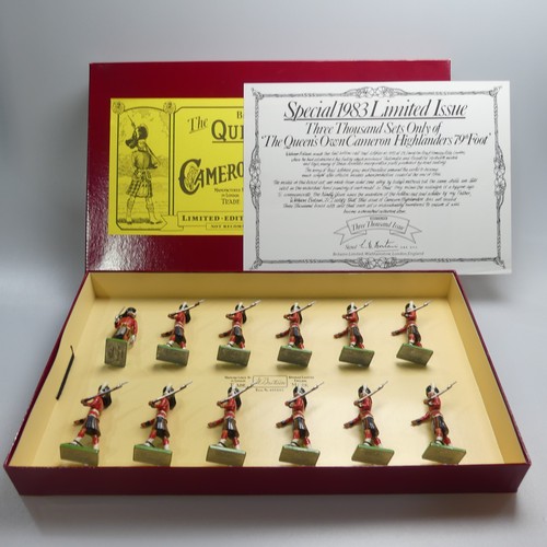 451 - Britains, Three Limited Edition Sets: Set 5183 Cameron Highlanders, no. 0666 of 3000, Set 5185 Seafo... 