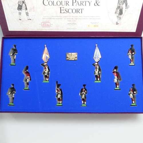 457 - Britains, Set 5297 The Black Watch (Royal Highland Regiment) Colour Party and Escort, limited editio... 