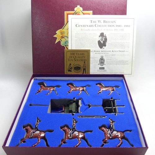 460 - Britains, Eight boxed sets, The W. Britain 1893-1993 Centenary Collection 8825 Gun Team, Royal Horse... 