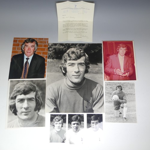 74 - A large collection of Football memorabilia to include; photographs, two autograph albums, programmes... 