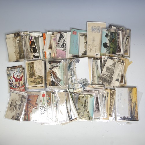 83 - Two albums of vintage Postcards, and a quantity loose, including RIP In Memoriam Titanic card, fanta... 