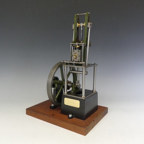 470 - A Stuart Turner James Coombes ‘table’ engine, finely built with 7 inch flywheel and grooved pulley t... 